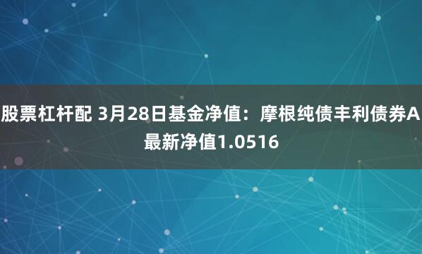 股票杠杆配 3月28日基金净值：摩根纯债丰利债券A最新净值1.0516