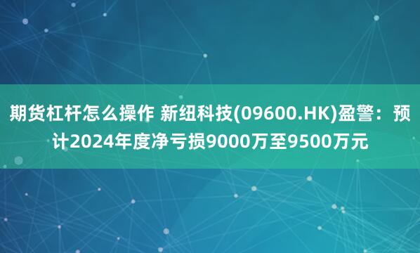 期货杠杆怎么操作 新纽科技(09600.HK)盈警：预计2024年度净亏损9000万至9500万元