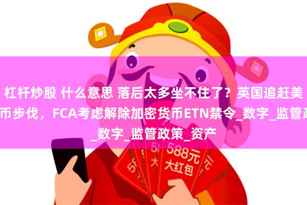 杠杆炒股 什么意思 落后太多坐不住了？英国追赶美国加密货币步伐，FCA考虑解除加密货币ETN禁令_数字_监管政策_资产