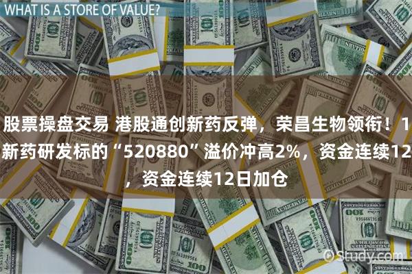 股票操盘交易 港股通创新药反弹，荣昌生物领衔！100%创新药研发标的“520880”溢价冲高2%，资金连续12日加仓